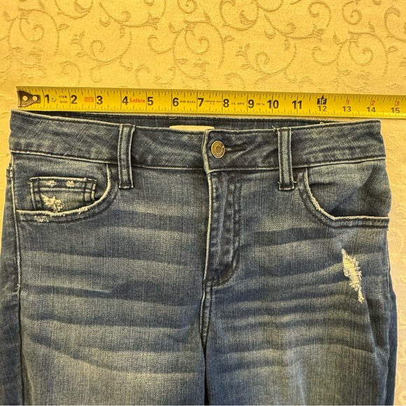 Cello Distressed High Rise Skinny Jeans With Ankle Zippers - Picture 13 of 16